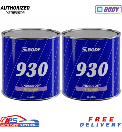 2x HB Body 930 1Kg Black Bitumen Coating – Car Underbody Rust Protection